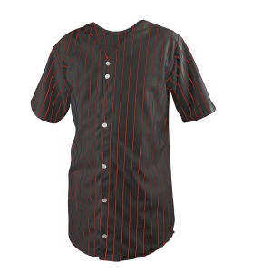 YOUTH BASEBALL JERSEY - BLACK / RED, M