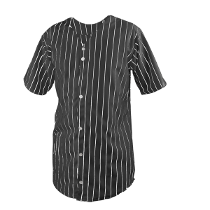 YOUTH BASEBALL JERSEY - BLACK / WHITE, M