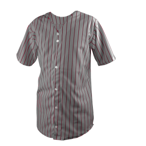 YOUTH BASEBALL JERSEY - SILVER / CARDINAL RED, M