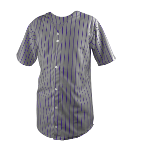 YOUTH BASEBALL JERSEY - Silver / Purple, M