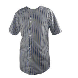 YOUTH BASEBALL JERSEY - SILVER / ROYAL BLUE, M