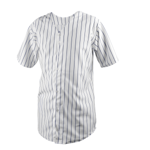 YOUTH BASEBALL JERSEY - WHITE / NAVY BLUE, M