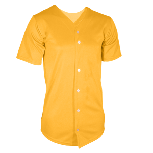 ADULT  BASEBALL JERSEY - Gold, M