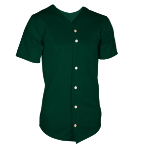 ADULT  BASEBALL JERSEY - Dark Green, M