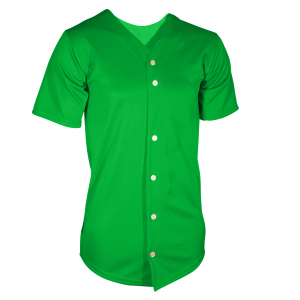 ADULT  BASEBALL JERSEY - Kelly Green, M