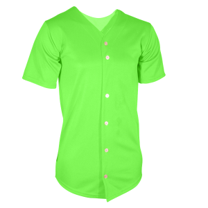 ADULT  BASEBALL JERSEY - Neon Green, M
