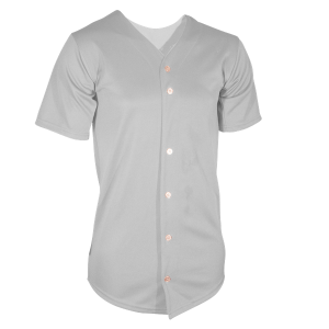 ADULT  BASEBALL JERSEY - Silver, M