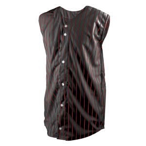 YOUTH BASEBALL JERSEY - BLACK / RED, M