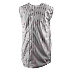 YOUTH BASEBALL JERSEY - SILVER / CARDINAL RED, M