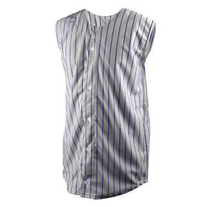 YOUTH BASEBALL JERSEY - Silver / Purple, M