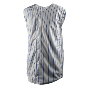 YOUTH BASEBALL JERSEY - SILVER / ROYAL BLUE, M