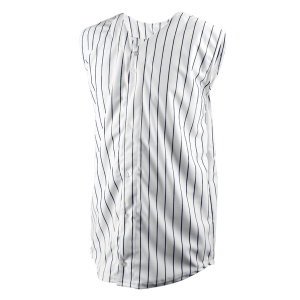YOUTH BASEBALL JERSEY - WHITE / NAVY BLUE, M