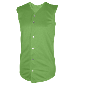 ADULT  BASEBALL JERSEY SLEEVELESS - Neon Green, M