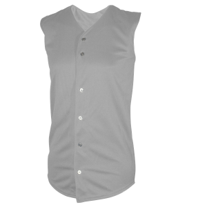 ADULT  BASEBALL JERSEY - Silver, M