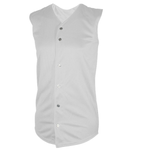 ADULT  BASEBALL JERSEY - White, M