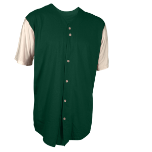 ADULT  BASEBALL JERSEY - Dark Green, M