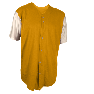 ADULT  BASEBALL JERSEY - Gold, M
