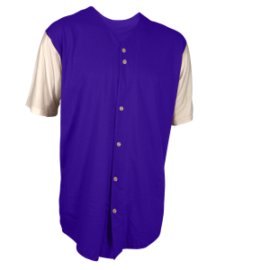 ADULT  BASEBALL JERSEY - Purple, M