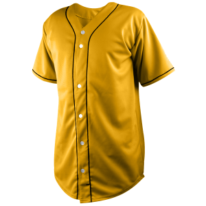 ADULT  BASEBALL JERSEY - Gold, M
