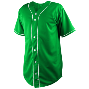 ADULT  BASEBALL JERSEY - Kelly Green, M