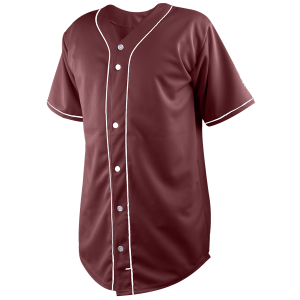 ADULT  BASEBALL JERSEY - Maroon, M