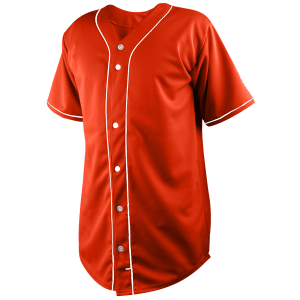 ADULT  BASEBALL JERSEY - Orange, M