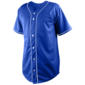 ADULT  BASEBALL JERSEY - Royal Blue, M