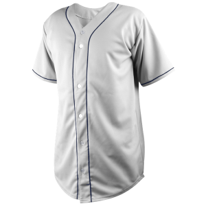 ADULT  BASEBALL JERSEY - White / Navy, M