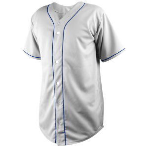 ADULT  BASEBALL JERSEY - White / Royal, M