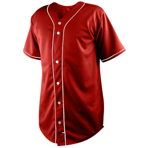 ADULT  BASEBALL JERSEY - Red / White, M