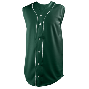 ADULT  BASEBALL JERSEY - Dark Green / White, M