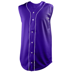 ADULT  BASEBALL JERSEY - Purple, M