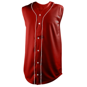 ADULT  BASEBALL JERSEY - Red / White, M