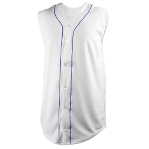 ADULT  BASEBALL JERSEY - White / Royal, M