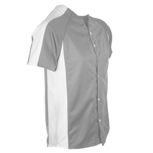 ADULT  BASEBALL JERSEY - Silver, M