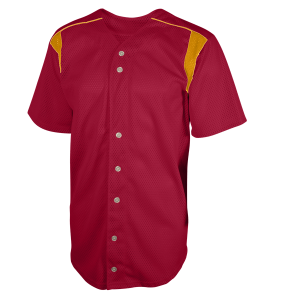 YOUTH  BASEBALL JERSEY - Cardinal / Gold, M