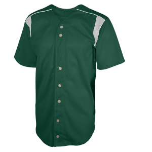 YOUTH  BASEBALL JERSEY - Dark Green / White, M