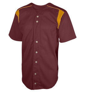 YOUTH  BASEBALL JERSEY - Maroon / Gold, M