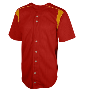YOUTH  BASEBALL JERSEY - Red / Gold, M