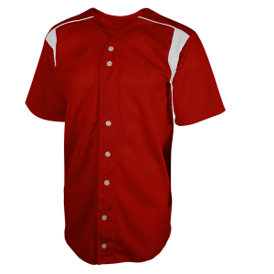 YOUTH  BASEBALL JERSEY - Red / White, M