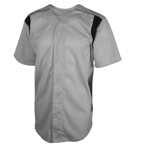 YOUTH  BASEBALL JERSEY - Silver / Black, M