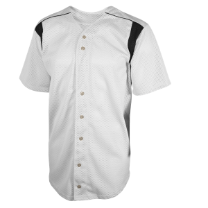 YOUTH  BASEBALL JERSEY - White / Black, M