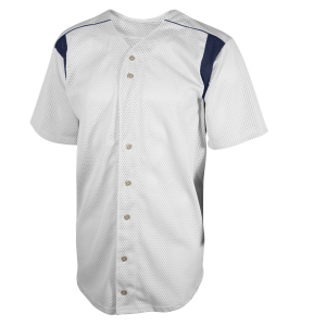 YOUTH  BASEBALL JERSEY - White / Navy, M