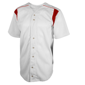 YOUTH  BASEBALL JERSEY - White / Red, M