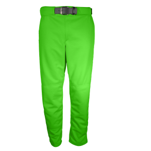 YOUTH FAKE FLY BASEBALL PANTS - Neon Green, M