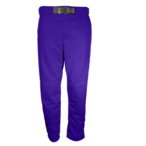 YOUTH FAKE FLY BASEBALL PANTS - Purple, M