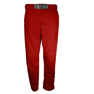 YOUTH FAKE FLY BASEBALL PANTS - Red, M