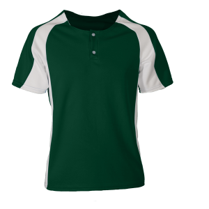 YOUTH  BASEBALL JERSEY - Dark Green, M