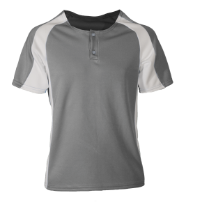 YOUTH  BASEBALL JERSEY - Silver, M