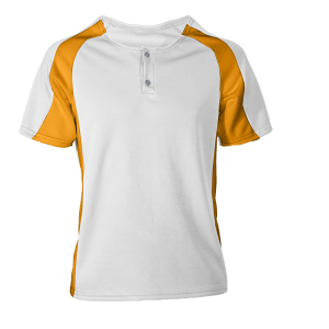 YOUTH  BASEBALL JERSEY - White / Gold, M